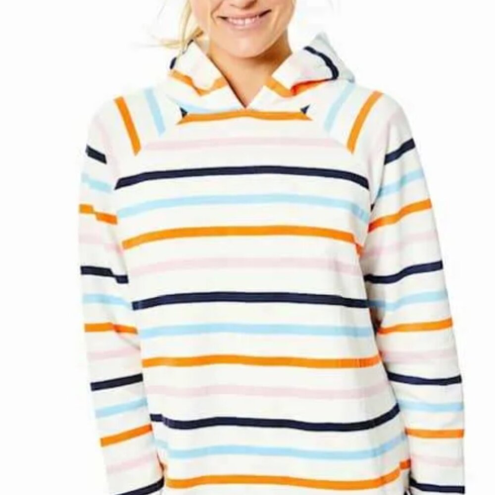 Addison Bay Striped Hooded Sweatshirt Women’s XS